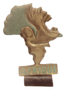 Sculpture en bronze de l'Afrique, symbole des qualités du Cabinet comptable Pierre Wanssy & Associés